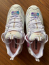 斯凱奇（Skechers）女鞋厚底增高老爹鞋百搭休閑鞋耐磨透氣運(yùn)動(dòng)鞋女 WTRG白/金 38 曬單實(shí)拍圖