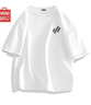 名創(chuàng  )優(yōu)品（MINISO）短袖t恤男夏季純棉潮流寬松男生簡(jiǎn)約高級感正肩體恤 白 L 曬單實(shí)拍圖