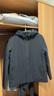 利郎輕薄羽絨服男連帽簡約90白鴨絨男士羽絨外套 黑灰（24DBR2013Y） M 165/84A 曬單實拍圖