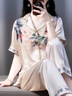 TFZF高端真絲睡衣女夏季短袖桑蠶絲國風(fēng)送媽媽生日禮物家居服禮盒套裝 繁花-富貴短長(cháng) L 曬單實(shí)拍圖