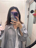 北杳女士夏季真絲防曬衣高檔真絲防曬衣襯衫女士寬松外搭上衣桑蠶外套 灰色 S 曬單實拍圖