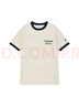 ChampionChampionChampion冠軍情侶短袖新款撞色拼接夏季T恤休閑純棉潮牌 燕麥色 S 曬單實(shí)拍圖