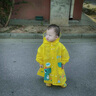 G.DUCKKIDS童裝兒童雨衣男童女孩幼兒園小孩小學(xué)生小童寶寶雨披連帽防雨衣 勇敢小恐龍【升級(jí)拉鏈+防水高領(lǐng) S 曬單實(shí)拍圖