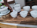 富玉陶瓷茶具套裝蓋碗家用茶杯簡約景德鎮(zhèn)茶具整套 泡茶禮盒送人 鴻運蓮蓮茶具 10頭 曬單實拍圖