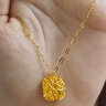 周六福七夕禮物  黃金項(xiàng)鏈女足金爆閃方糖鏈墜送女友禮物 計(jì)價(jià) 40+5cm尾鏈-4.21g 曬單實(shí)拍圖