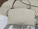 CHARLES&KEITH鱷魚(yú)紋凱莉包手提斜挎婚包包女包生日禮物CK2-50270880-1 Black黑色 S 曬單實(shí)拍圖