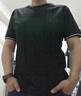 柒牌男裝短袖T恤男士夏季格紋提花肌理體恤【高端系列】2300 黑色 L (175) 曬單實(shí)拍圖