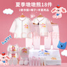 班杰威爾新生兒禮盒套裝夏季嬰兒衣服滿(mǎn)月寶寶用品見(jiàn)面禮墩墩熊粉色B款 曬單實(shí)拍圖