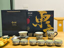 兮元記青花纏枝蓮功夫茶具套裝高檔輕奢伴手禮品送老師長輩中秋生日禮物 礫華銀蓮9頭器禾蓋碗禮盒套裝 曬單實拍圖