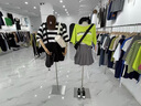 掛件手平肩模特道具女半身卡扣手人臺直角肩服裝店展示架女裝全身 銀方板+掛件實(shí)木手 曬單實(shí)拍圖