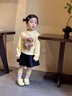 可英 GOWINBABY女童毛衣新款2025秋季小女孩休閑寬松上衣女寶可愛(ài)毛絨小熊針織衫 黃色 130 （適合身高120cm-130cm） 曬單實(shí)拍圖