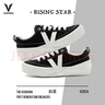 維動(dòng)（VEIDOORN）復古運動(dòng)板鞋啟星帆布鞋簡(jiǎn)約情侶款舒適透氣休閑百搭 啟星黑 41 曬單實(shí)拍圖