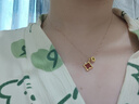 萊紳通靈HER系列項(xiàng)鏈18K金鉆石吊墜女鎖骨鏈生日七夕情人節(jié)禮物 【鴻運(yùn)連連】紅瑪瑙 吊墜+銀鏈 曬單實(shí)拍圖