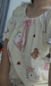 果殼（Gukoo）睡衣夏季HelloKitty新款可愛純棉花邊女士家居服套裝 芝士黃   L 曬單實(shí)拍圖