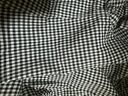 無(wú)印良品（MUJI）強捻 法國袖罩衫 短袖上衣女款女裝純棉25年夏季 BC2MMC5S 黑色格紋 L (165/88A) 曬單實(shí)拍圖