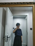 曼利鳥女士麻料棉麻女裝亞麻夏季女款高級(jí)中老年媽媽短袖襯衫苧麻上衣 藏青色 2XL 140-160斤 曬單實(shí)拍圖