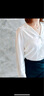 Laurèl【三醋酯纖維】25秋新款緞面蕾絲領(lǐng)襯衫女LWD363C00400 純凈白 S 曬單實(shí)拍圖
