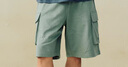 GAP男裝2025夏季新款松緊腰立體口袋針織工裝短褲寬松質(zhì)感727070 淺綠色 L (175/84A) 亞洲尺碼 曬單實(shí)拍圖