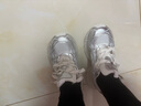 百麗（Belle）銀色質(zhì)感小果凍老爹鞋女網(wǎng)面運動(dòng)休閑鞋B2049CM4 銀色 39 (245mm) 曬單實(shí)拍圖