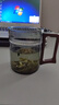 辦公室綠茶玻璃杯個人專用月牙杯高端一體式過濾泡茶杯茶水分離杯 【煙灰】綠茶杯400ml1只 曬單實拍圖