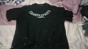 昭迅混的人衣服滿天星燙鉆短袖T恤男士2025夏季美式潮流嘻哈半袖上衣 N120領下# 黑色 3XL 曬單實拍圖