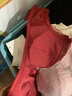 歐迪芬（Ordifen）內衣女無(wú)鋼圈透氣蕾絲文胸小胸聚攏上托收副乳洞洞杯 暗玫瑰紅 XB1501 70B 曬單實(shí)拍圖