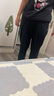 特步（XTEP）男女童小中大童梭織速干兒童夏季輕薄透氣吸濕冰感科技運動長褲 純正黑 【9052夏季】 165 cm 曬單實拍圖