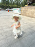 La Chapelle拉夏貝爾女童連衣裙2025新品洋氣兒童夏裝公主裙寶寶碎花背心裙子 米色 送帽子 90 建議身高80-90cm 曬單實拍圖