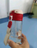 G.DUCKKIDS小黃鴨兒童彈蓋吸管水杯500ml 帶提繩彈蓋設(shè)計安全卡扣海曼紅 曬單實拍圖