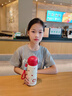 富光保溫杯女2025新款一蓋雙飲口水杯男學生上學專用水壺兒童吸管杯子 500ml-蘋果紅 曬單實拍圖