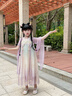 芭米諾漢服女童春秋款中國風(fēng)2025新款古風(fēng)超仙氣連衣裙夏季兒童古裝春裝 紫色 110 曬單實(shí)拍圖