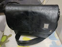 【專(zhuān)柜正品】法萊大容量單肩斜挎包男真皮質(zhì)感男士背包休閑包 DJ106黑色大號 曬單實(shí)拍圖