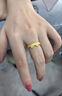 中國黃金（CHINA GOLD）黃金戒指女士百搭小眾足金貓咪固口指環(huán)新年節生日禮物送女友老婆 貓咪戒指  約1.2g 圈號12 曬單實(shí)拍圖
