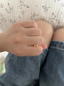 中國黃金（CHINA GOLD）黃金耳釘女足金圓珠耳釘小金豆耳飾生日禮物送女友老婆 【京速達】約3mm圓珠耳釘一對約0.3g 曬單實(shí)拍圖