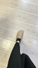 東園物作勃肯半包拖鞋外穿春夏男女新款復(fù)古真皮軟木底一腳蹬  淺灰色 37  曬單實拍圖