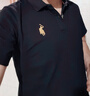 勞倫拉保羅高端品牌短袖POLO衫男裝夏季新款大碼商務(wù)休閑珠地棉打底上衣T恤 黑色 M （建議100-125斤） 曬單實(shí)拍圖