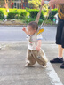 洽苒德國品牌學(xué)步帶嬰幼兒學(xué)走路牽引繩防摔寶寶防勒神器小孩兒童學(xué)站 【玩偶 一步一響】晨曦綠 熊貓可拆卸 曬單實(shí)拍圖