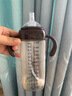 Bellesion直飲奶瓶大寶寶1-3歲-6歲ppsu喝奶喝水400ml大容量吸管奶瓶直飲杯 棕色 400ml [送2吸嘴+1重力球+2刷] 曬單實(shí)拍圖