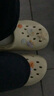 名創(chuàng)優(yōu)品（MINISO）洞洞鞋男女夏季外穿涼鞋防滑厚底踩屎感包頭涼拖鞋 卡其+海洋星星 曬單實拍圖