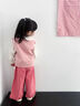 班喜迪女童套裝秋裝2025新款洋氣時髦寶寶春秋季童裝嬰兒三件套兒童衣服 粉色 100 曬單實拍圖
