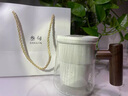 叁旬無(wú)爭(zhēng)玻璃茶壺高檔家用防燙大容量單壺陶瓷茶具茶水分離懶人泡茶壺 無(wú)爭(zhēng)茶壺_幾何【禪風(fēng)白】 400ml 曬單實(shí)拍圖