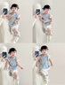 G.DUCKKIDS小黃鴨周歲禮服男寶寶抓周衣服女漢服百日宴百天滿月嬰兒套裝夏季 紅色+香囊 90 建議1~2歲【 80-90cm】cm 曬單實拍圖