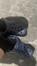 crocs卡駱馳洞洞鞋貝雅男鞋女鞋輕便耐磨一腳蹬拖鞋休閑鞋|10126 深藍(lán)-410 43 (270mm) 曬單實(shí)拍圖