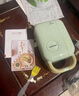 山本早餐機(jī) 三明治機(jī)吐司機(jī)家用多功能電餅鐺一人食小型雙面烤面包機(jī)華夫餅機(jī) S-EL329 豆沙綠 曬單實(shí)拍圖