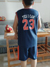 童榜男童套裝夏季兒童籃球服T恤背心兩件套速干足球服中大童運(yùn)動(dòng)套裝 藏青色套裝 8822 160 曬單實(shí)拍圖