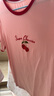 betu百圖女裝夏季精致可愛櫻桃亮片刺繡撞色短袖T恤2106T04 粉紅 L 曬單實(shí)拍圖