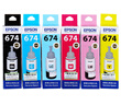 愛普生（EPSON） T674/673 原裝墨水L850 L805 L801 L810 L1800噴墨打印機(jī)6色墨盒墨汁 674BK/Y/M/C/LM/LC  【六色套裝】 曬單實(shí)拍圖