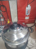 【大牌同款】不銹鋼加厚蒸鍋多層家用蒸鍋電磁爐燃氣灶爐具通用 【28cm】加厚雙層蒸鍋（2-3人用) 曬單實(shí)拍圖