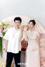 泰勒馬丁粉色旗袍新娘敬酒服新中式結(jié)婚訂婚婚禮服小個子可穿晨袍 QP03(短袖款無長袖款) S 曬單實拍圖