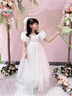 G.DUCKKIDS童裝兒童公主裙夏季新款女童連衣裙中大童夏裝網(wǎng)紗公主裙女孩裙子 白色+頭飾 140 尺碼9~10歲【130-140cm】cm 曬單實(shí)拍圖